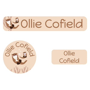 iron-on clothing labels pack otter tan