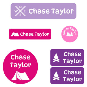 kindergarten labels pack campsite fairy princess