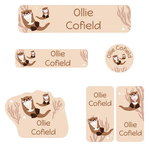 kindergarten labels pack otter tan