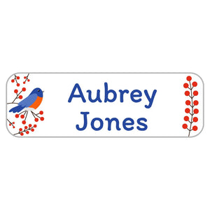 large rectangle name labels in bluebird