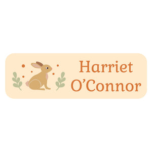large name labels bunny cream