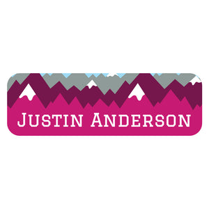 large name labels mountain top pink