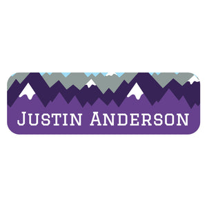 large name labels mountain top purple