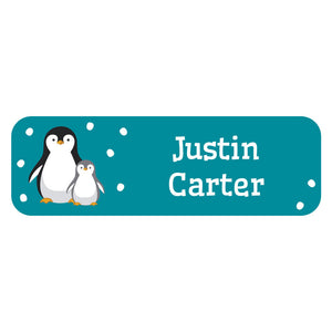 large name labels Penguins teal