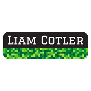 large name labels pixels green