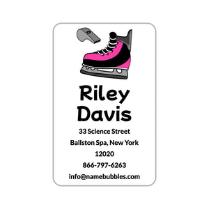 luggage tag labels hockey pink