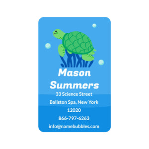 sea animals luggage tag name labels