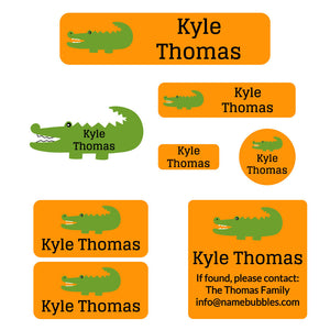 mega daycare labels pack allligator orange