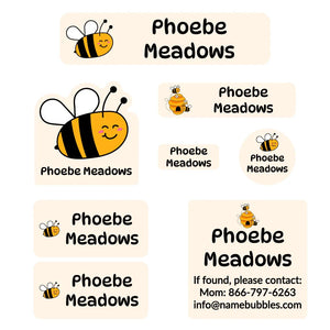 mega daycare labels pack bee light tan