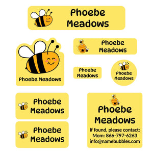 mega daycare labels pack bee yellow