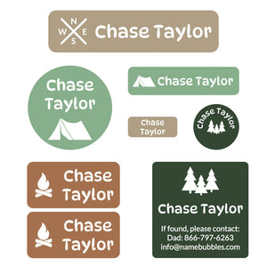 mega daycare labels pack campsite dino roar