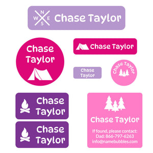 mega daycare labels pack campsite fairy princess