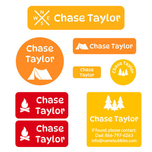 mega daycare labels pack campsite sunrise