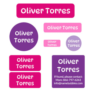mega daycare labels pack color combos fairy princess
