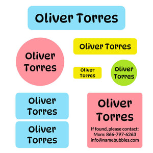 mega daycare labels pack color combos undersea treasure