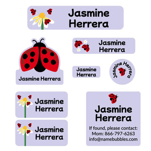 mega daycare labels pack ladybug periwinkle