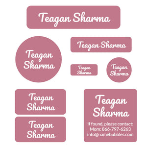 neutral color mega daycare labels pack dusty rose