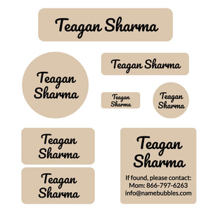 neutral color mega daycare labels pack sand