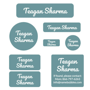 neutral color mega daycare labels pack slate blue