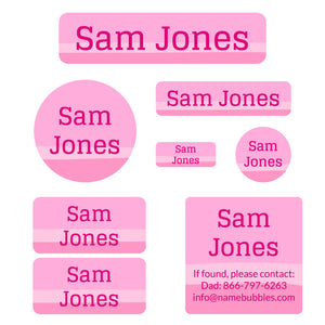 ombre mega daycare labels pack pink