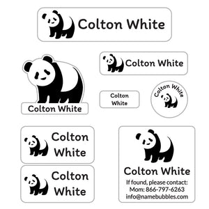 mega daycare labels pack panda white