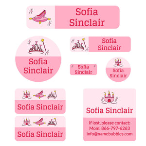 mega daycare labels pack princess pink