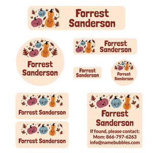 mega daycare labels pack pumpkin patch