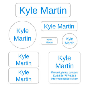 simple mega daycare labels pack hawaiian ocean