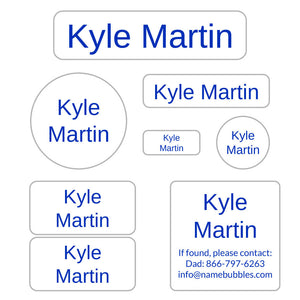 simple mega daycare labels pack sapphire