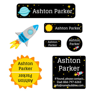 space mega daycare labels pack