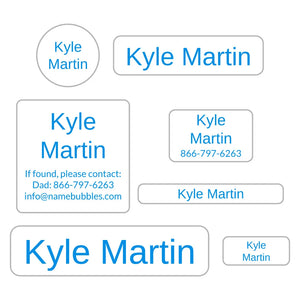 middle school name labels simple hawaiian ocean