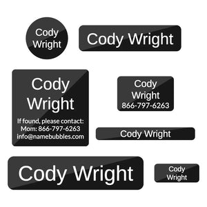 middle school name labels split black