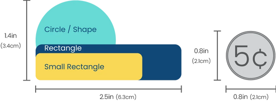 kids name labels size comparison chart