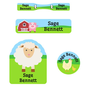 farm animal labels for babies - farm animal baby labels pack