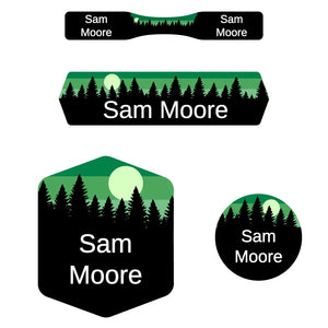 baby labels pack forest sky green