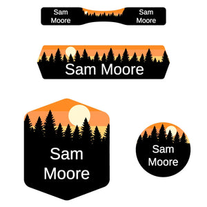 baby labels pack forest sky orange