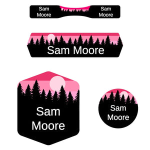baby labels pack forest sky pink