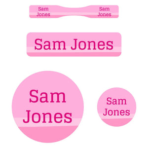 baby labels pack ombre pink