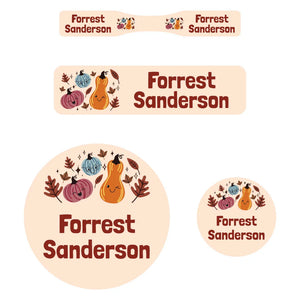 baby labels pack pumpkin patch