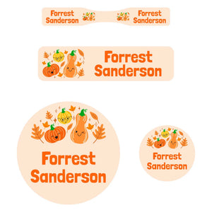 baby labels pack pumpkin spice