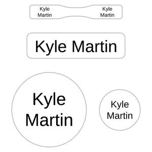 baby labels pack simple black