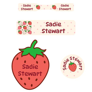 strawberry baby labels pack