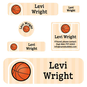 basketball school labels pack