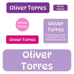 school labels pack color combos fairy princess