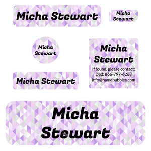 school labels pack crystal prism amethyst