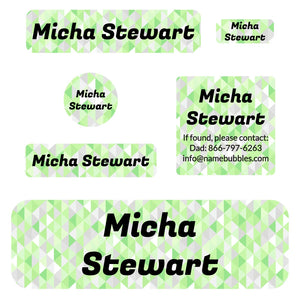 school labels pack crystal prism peridot