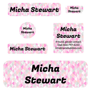 school labels pack crystal prism rose quartz