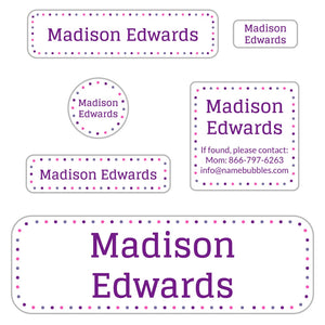 school labels pack dots alpine glow