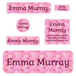 school labels pack mermaid pattern melody
