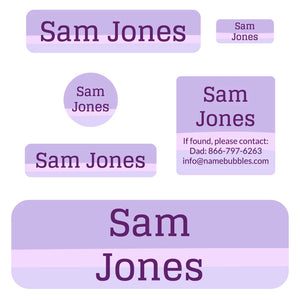 school labels pack ombre purple